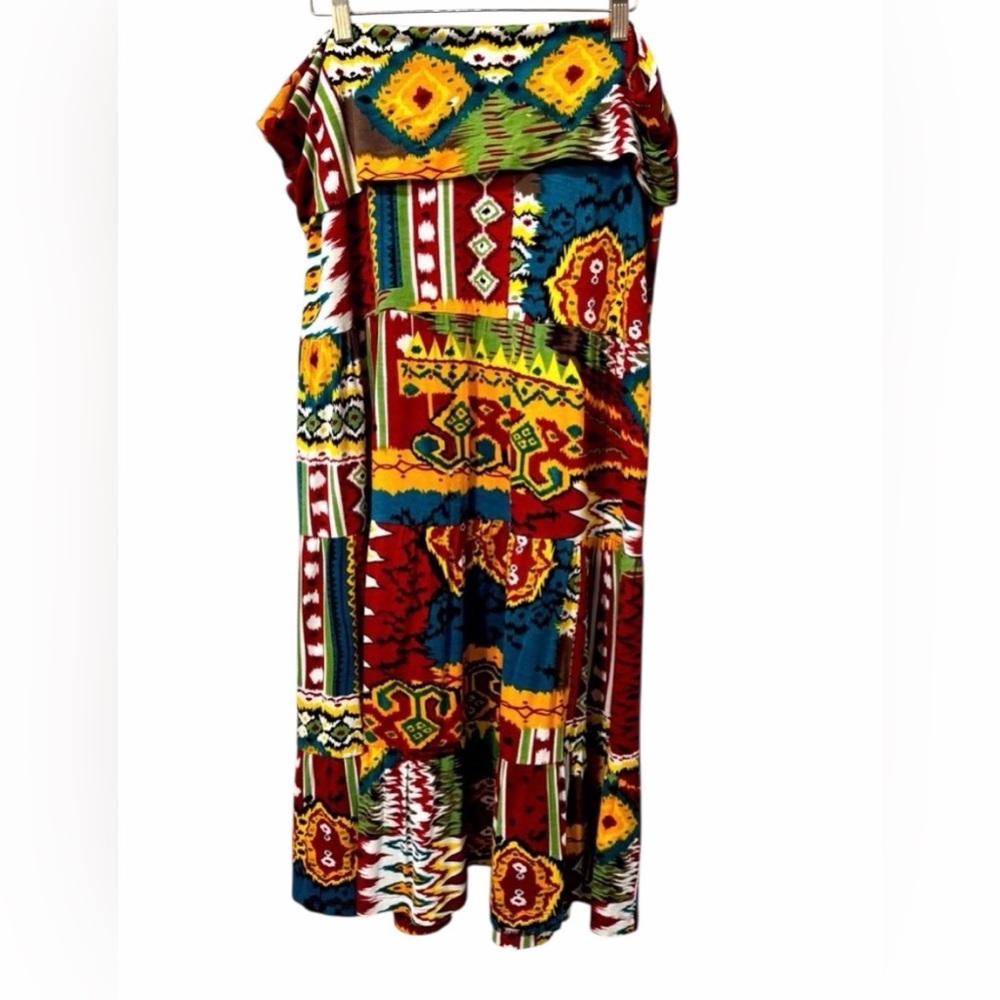 Monroe & Main Boho Patchwork Maxi Skirt | Colorful Festival Resort Skirt XL - Picture 2 of 7